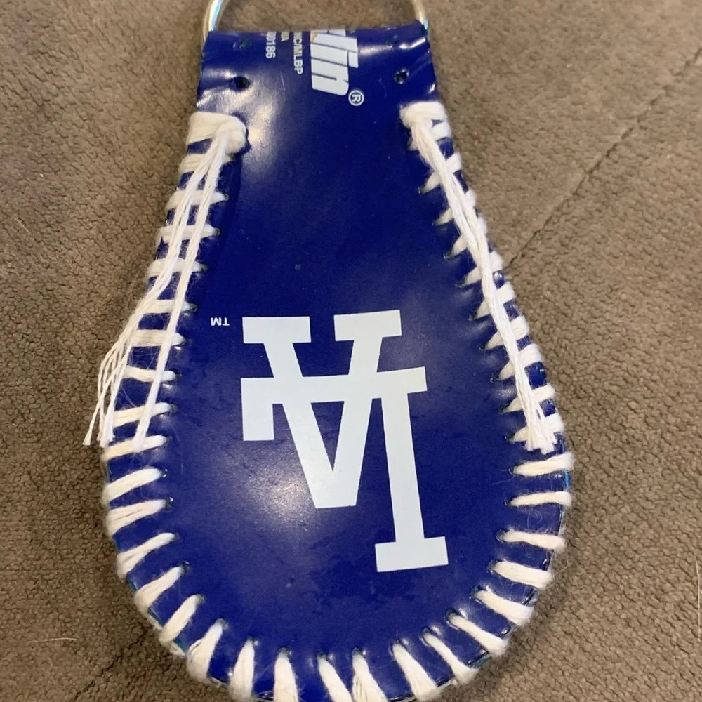 LA Dodgers Logo Baseball Keychain